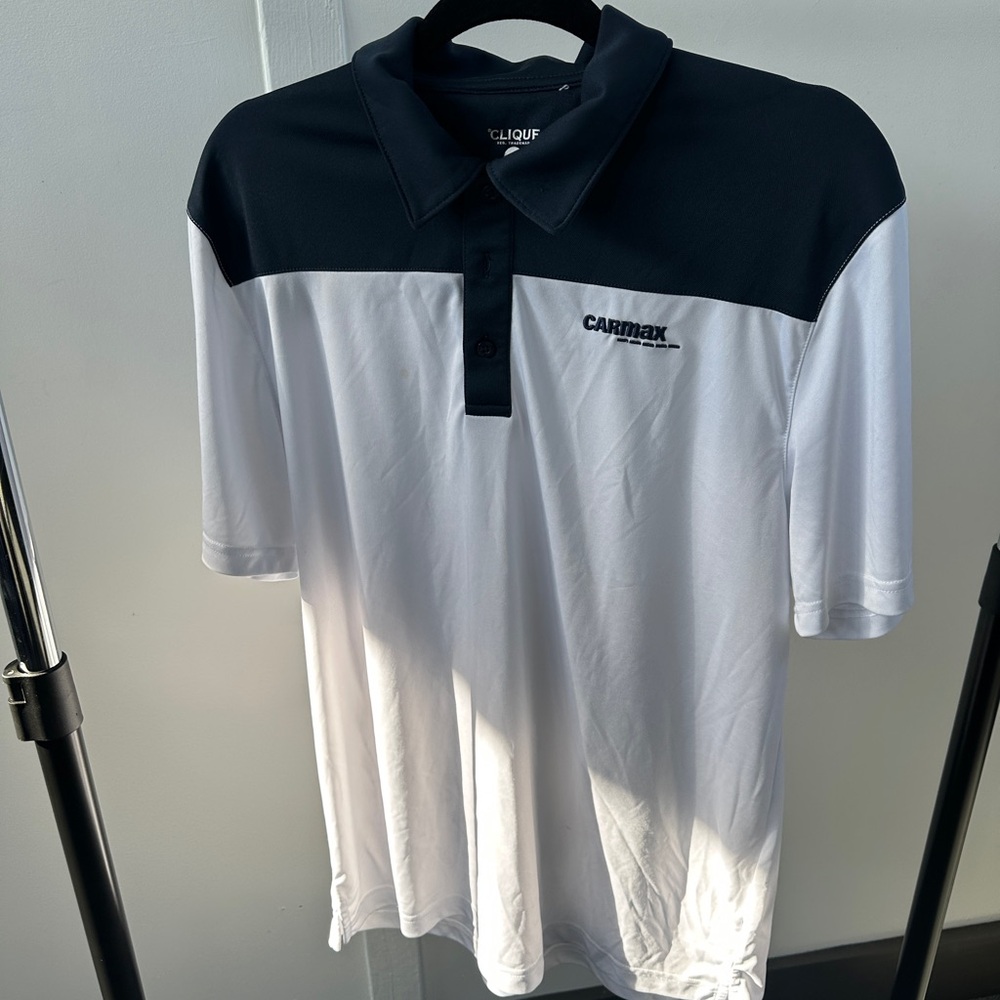 “Carmax” Clique Blue and White Polo Shirt
